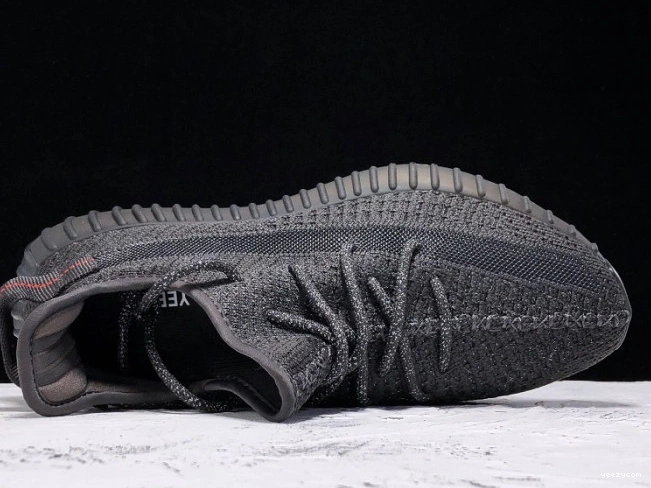 (Reflective) 350 V2 Yeezy Static FU9007 - Black Boost Adidas 0826